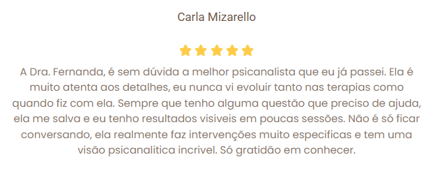 psicanalista Fernanda Rosa em SBC e online.