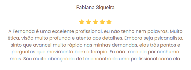psicanalista Fernanda Rosa em SBC e online.