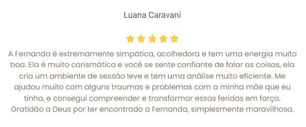 psicanalista Fernanda Rosa em SBC e online.