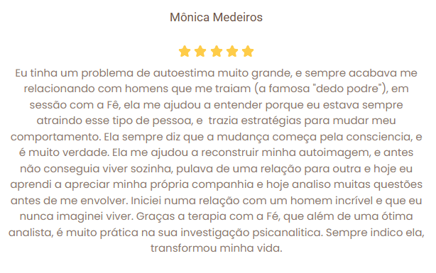 psicanalista Fernanda Rosa em SBC e online.